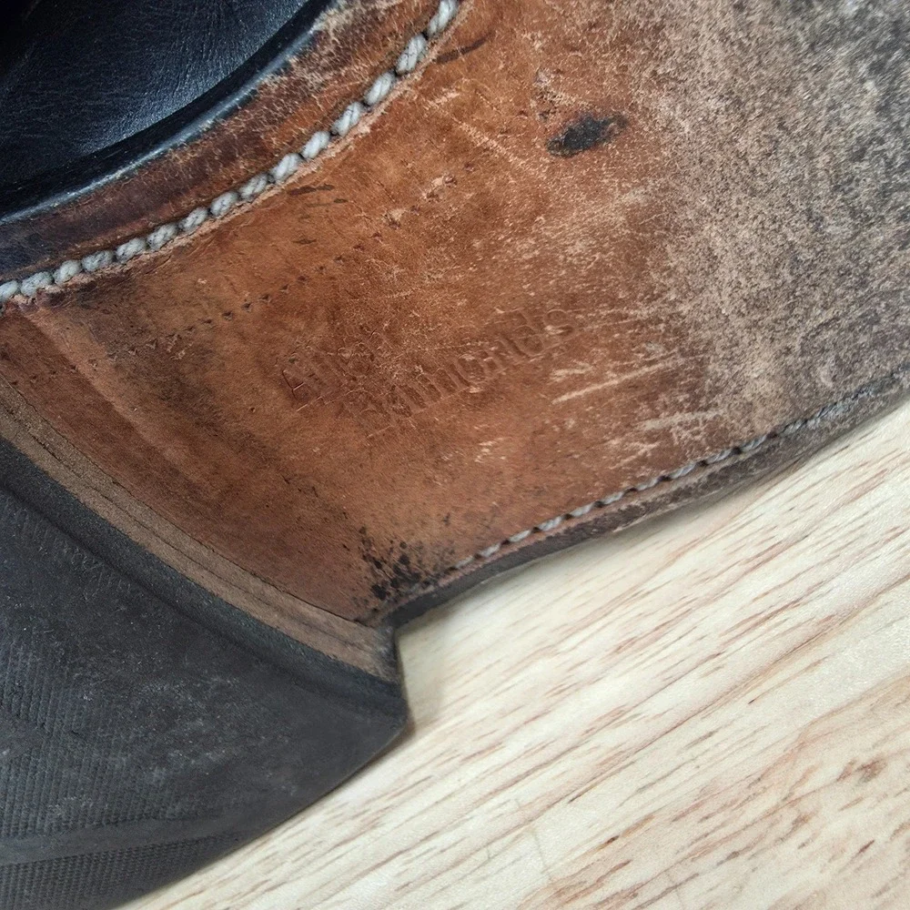Allen Edmonds Loafers Mens 8.5 Glenfield Black Leather‎ Slip On Dress Shoes